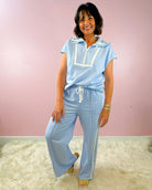 Bluebell Lace Trim Lounge Set - Jessi Jayne Boutique