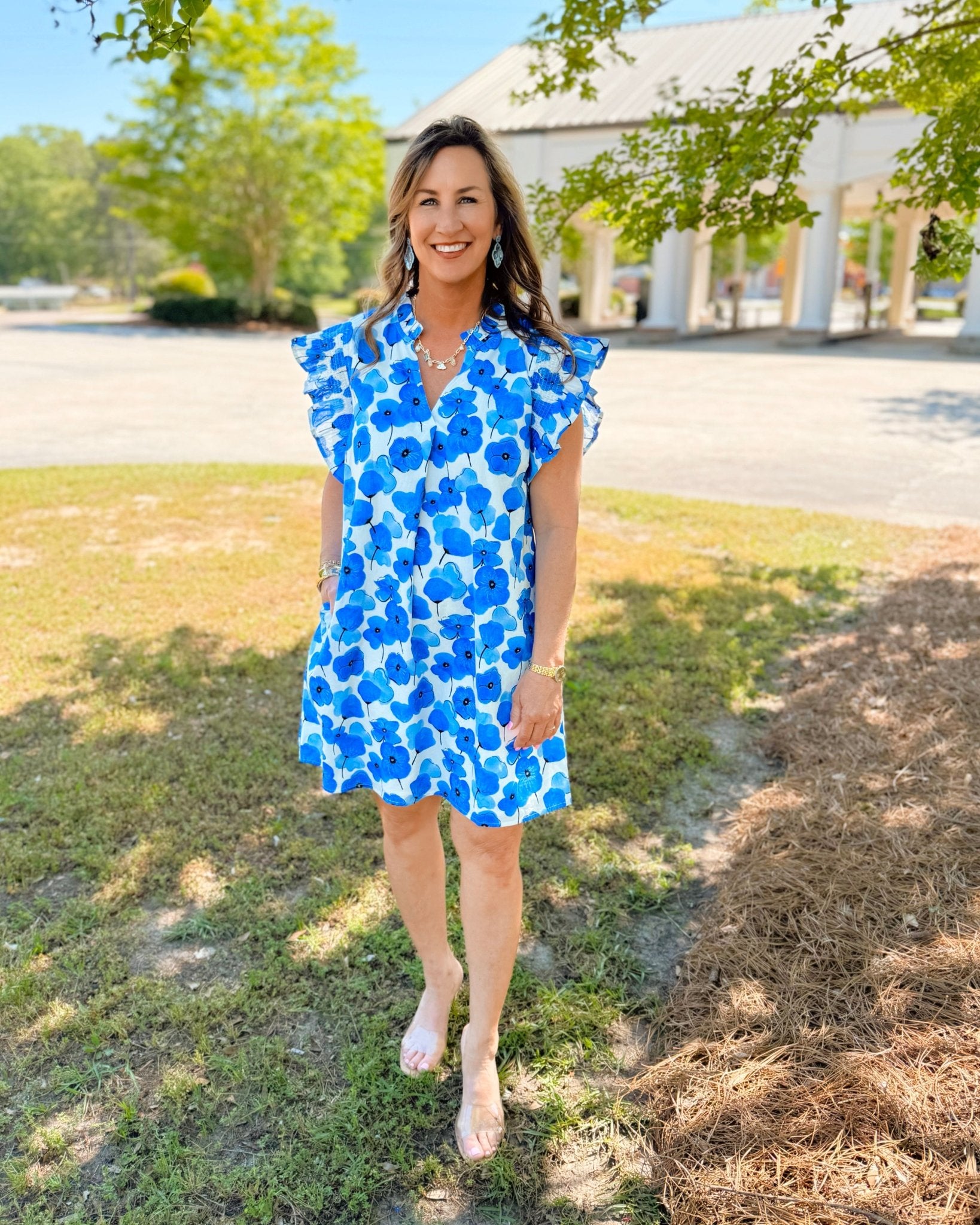 Bluebell Petal Ruffle Dres - Jessi Jayne Boutique