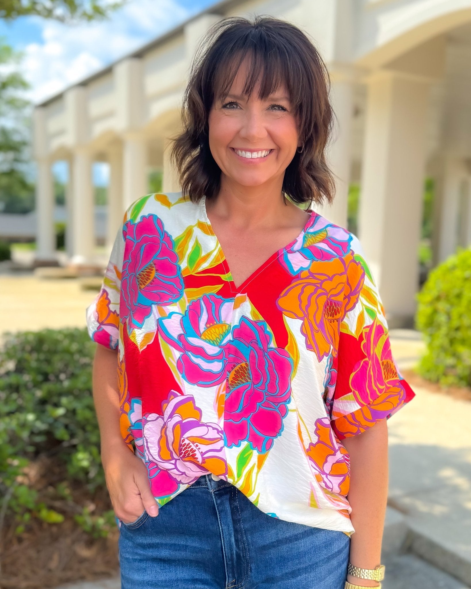 Hibiscus Heatwave Top - Jessi Jayne Boutique