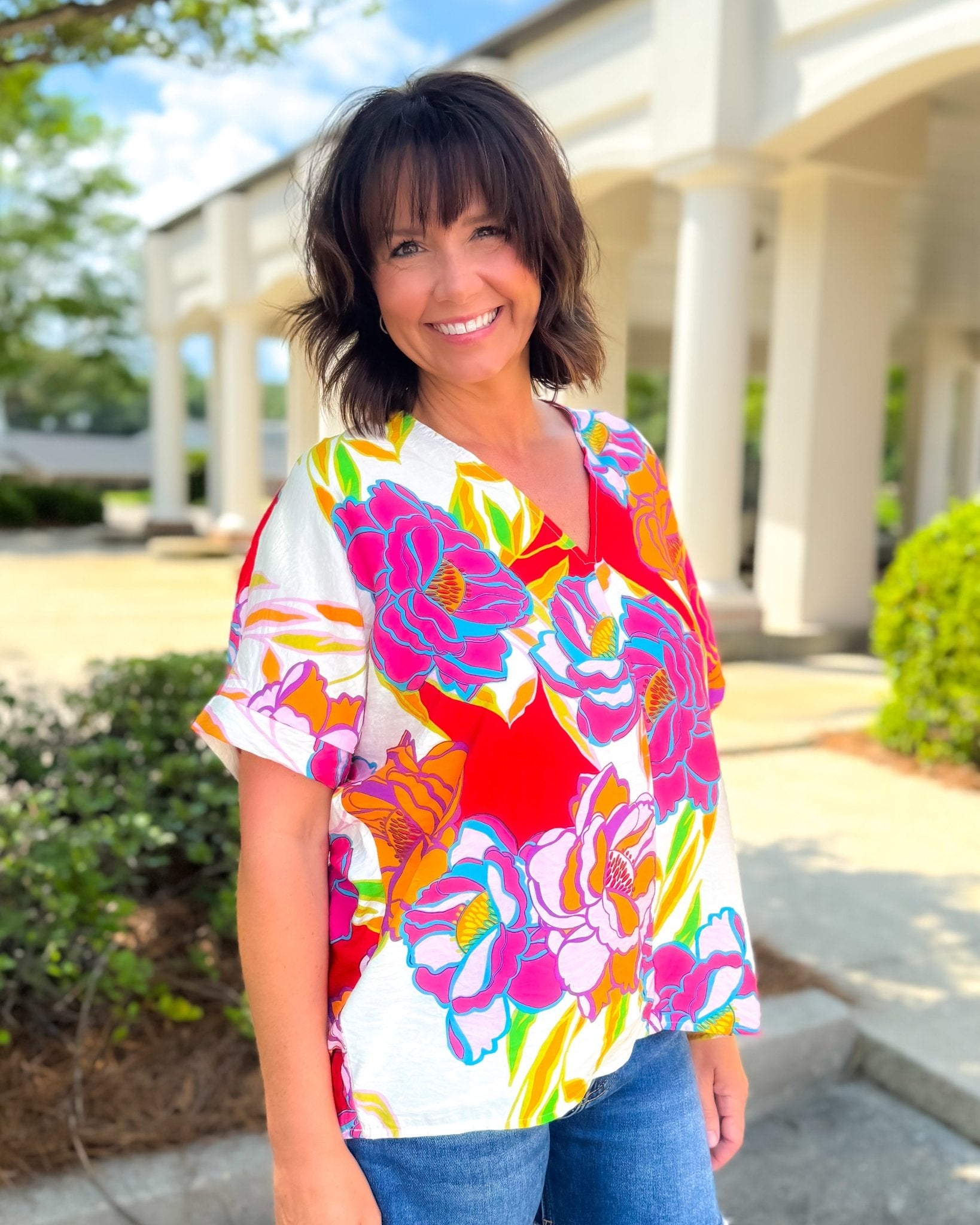 Hibiscus Heatwave Top - Jessi Jayne Boutique