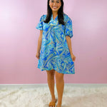 Blue Mirage Paisley Tunic Dress - Jessi Jayne Boutique