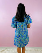 Blue Mirage Paisley Tunic Dress - Jessi Jayne Boutique