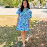 Blue Mirage Paisley Tunic Dress - Jessi Jayne Boutique