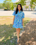 Blue Mirage Paisley Tunic Dress - Jessi Jayne Boutique