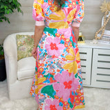 Wild Bloom Button - Front Maxi Dress - Jessi Jayne Boutique