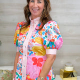 Wild Bloom Button - Front Maxi Dress - Jessi Jayne Boutique