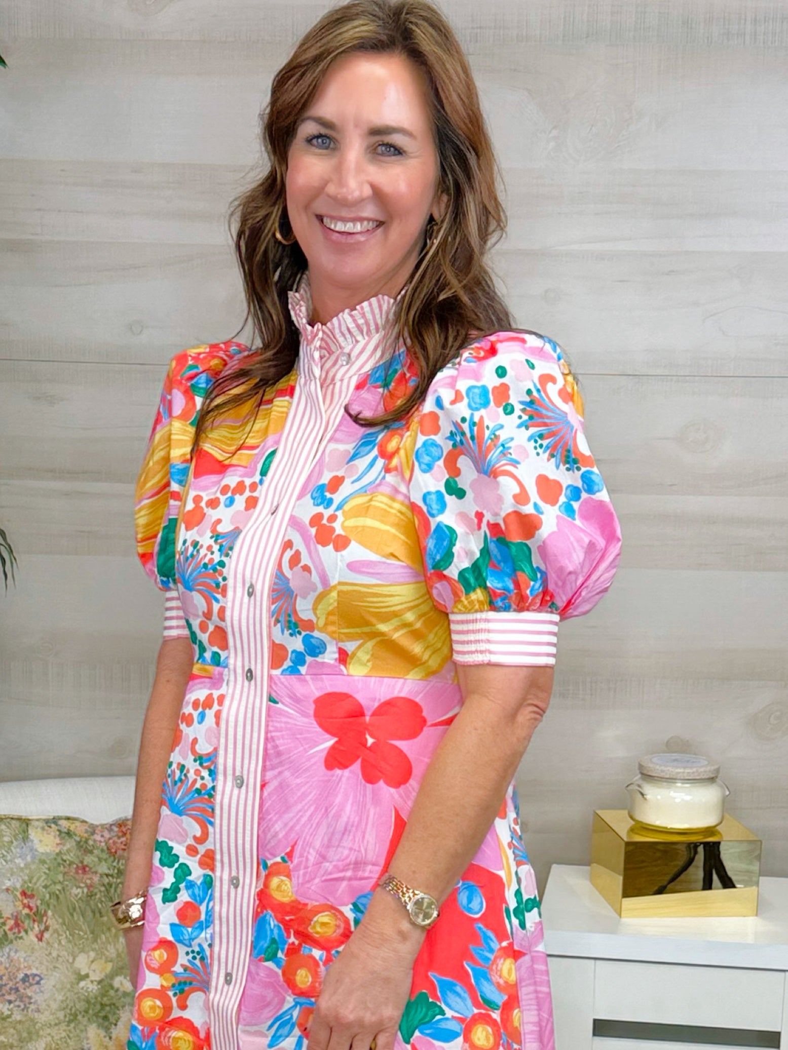 Wild Bloom Button - Front Maxi Dress - Jessi Jayne Boutique