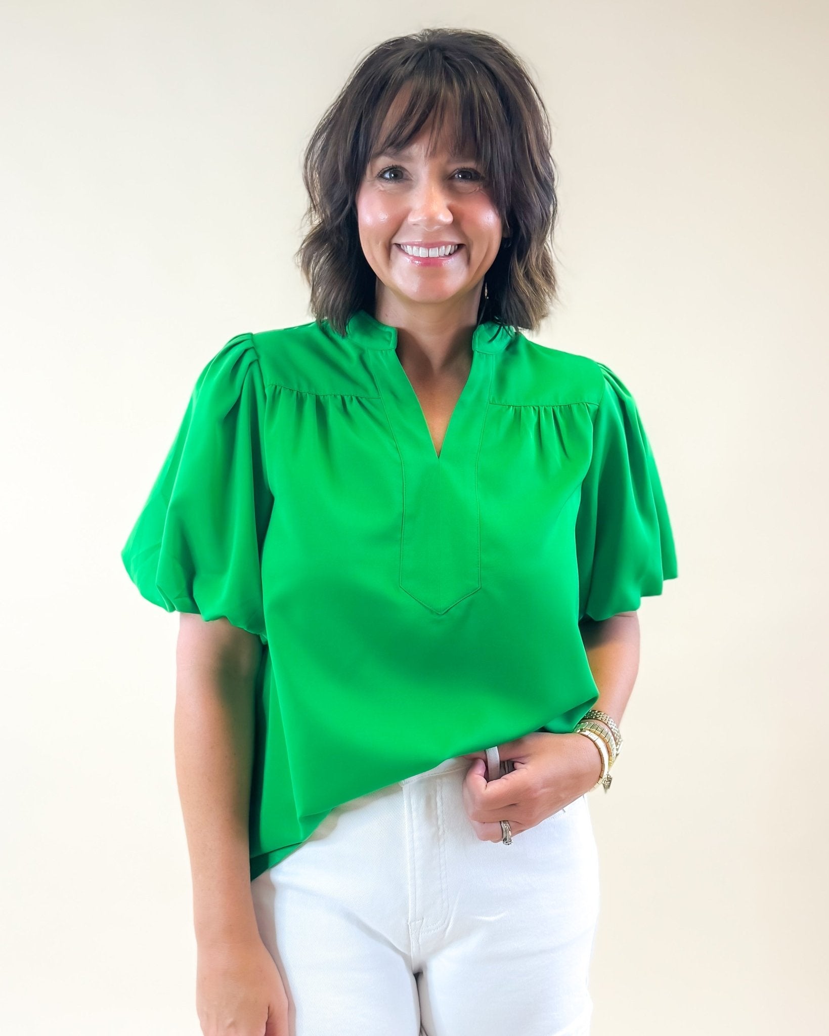 The Pop Luxe Blouse - Jessi Jayne Boutique