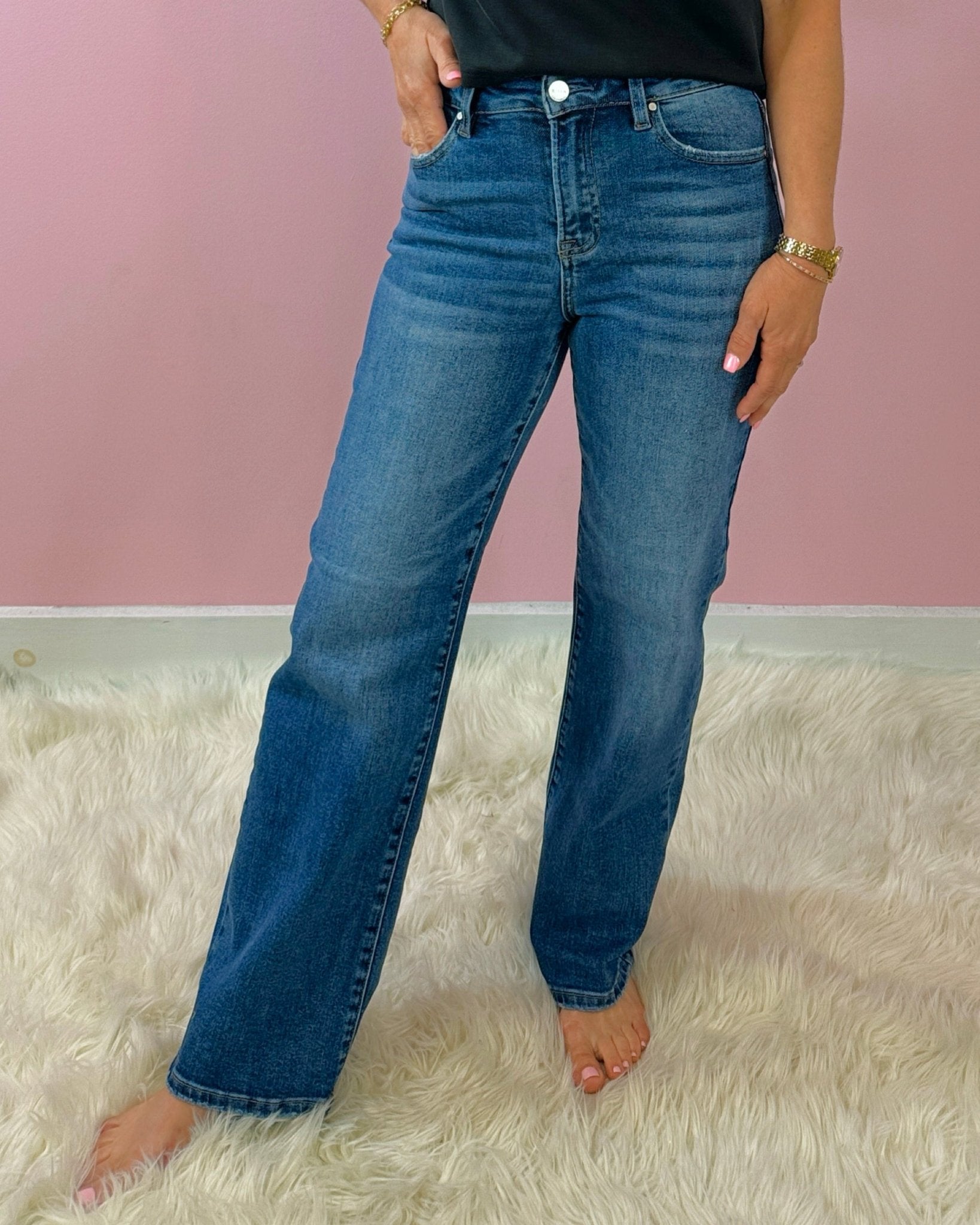 City Stroll High Rise Straight Jeans - Jessi Jayne Boutique
