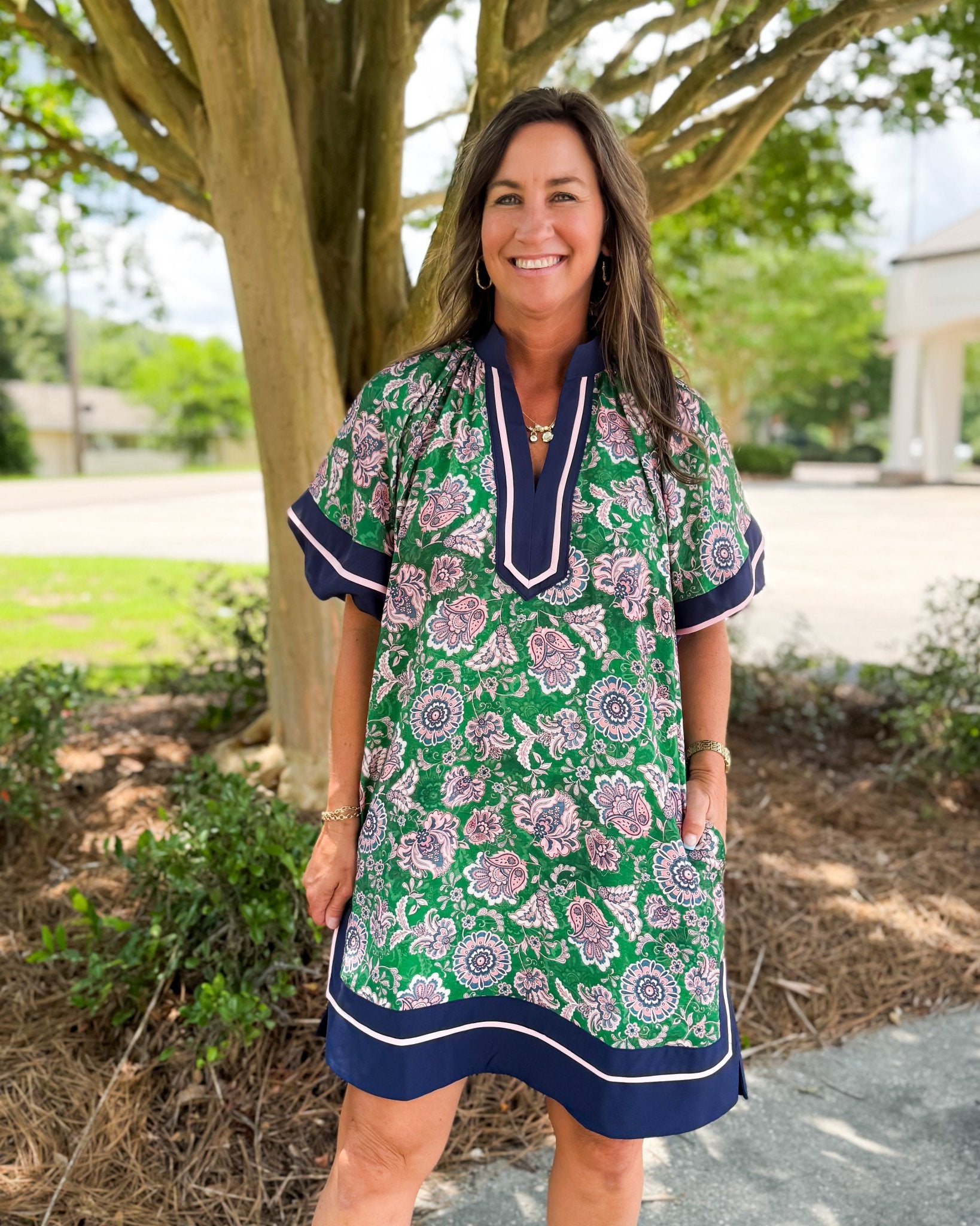 Green Tea Bazaar Dress - Jessi Jayne Boutique