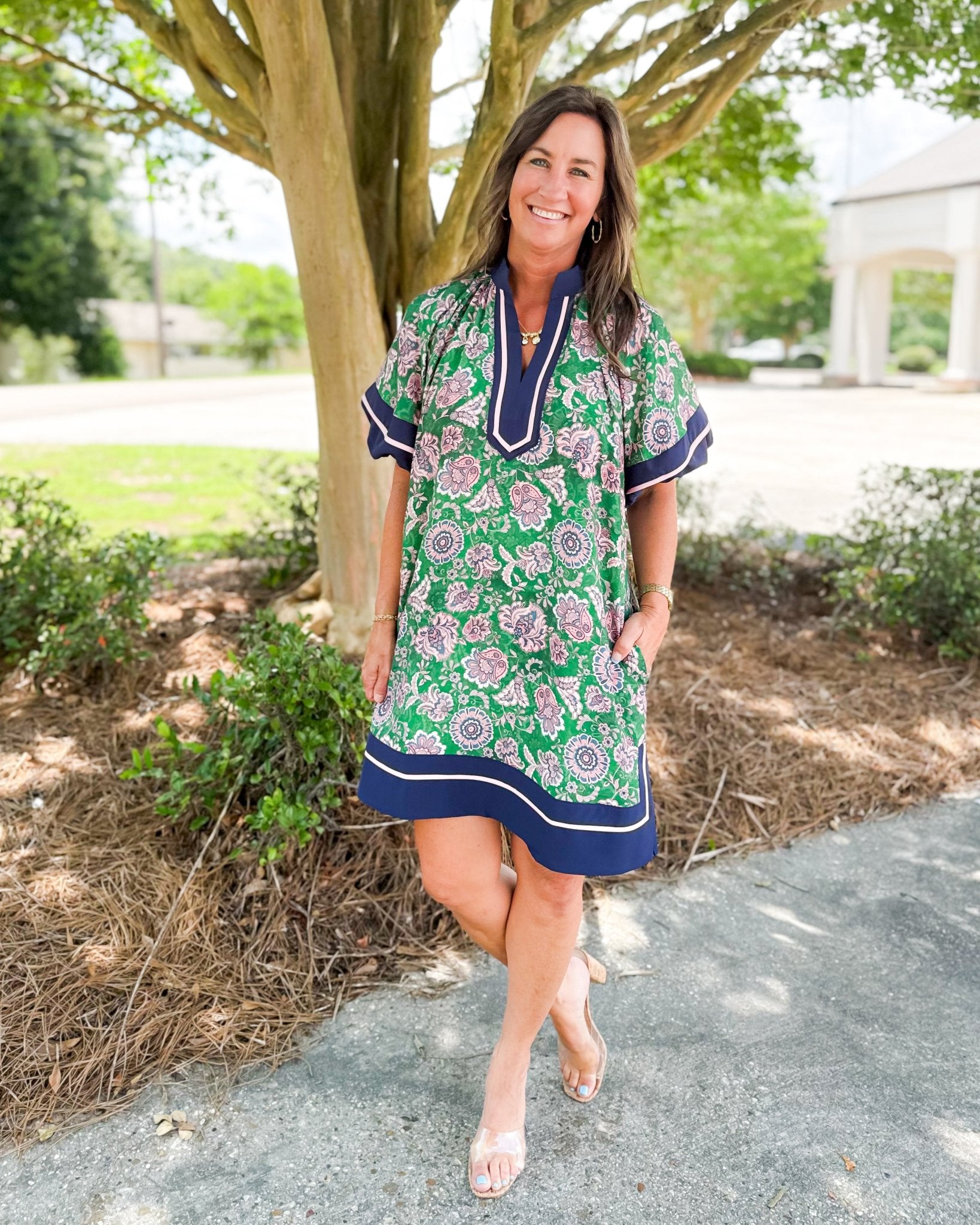 Green Tea Bazaar Dress - Jessi Jayne Boutique