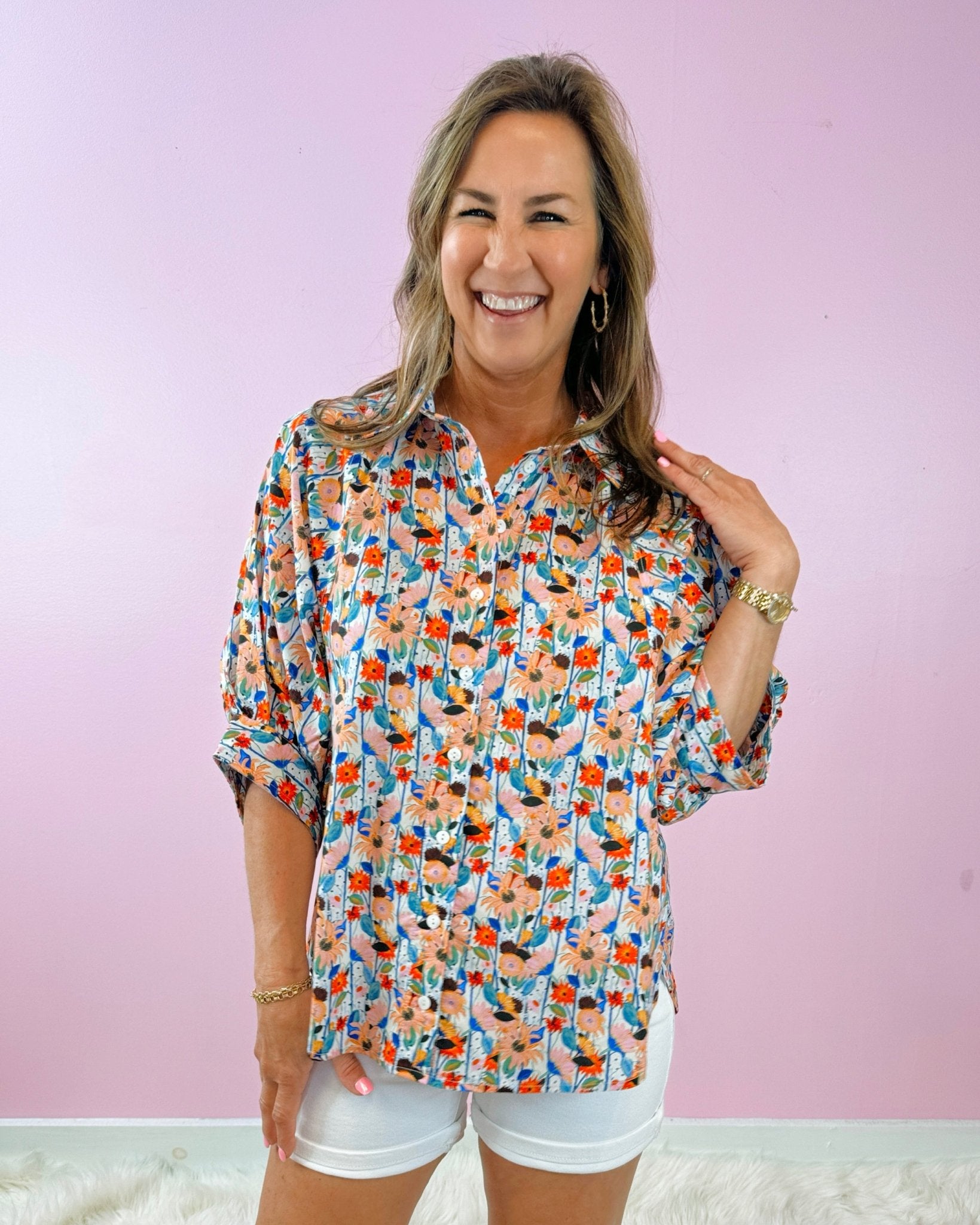 Garden Muse Floral Blouse - Jessi Jayne Boutique