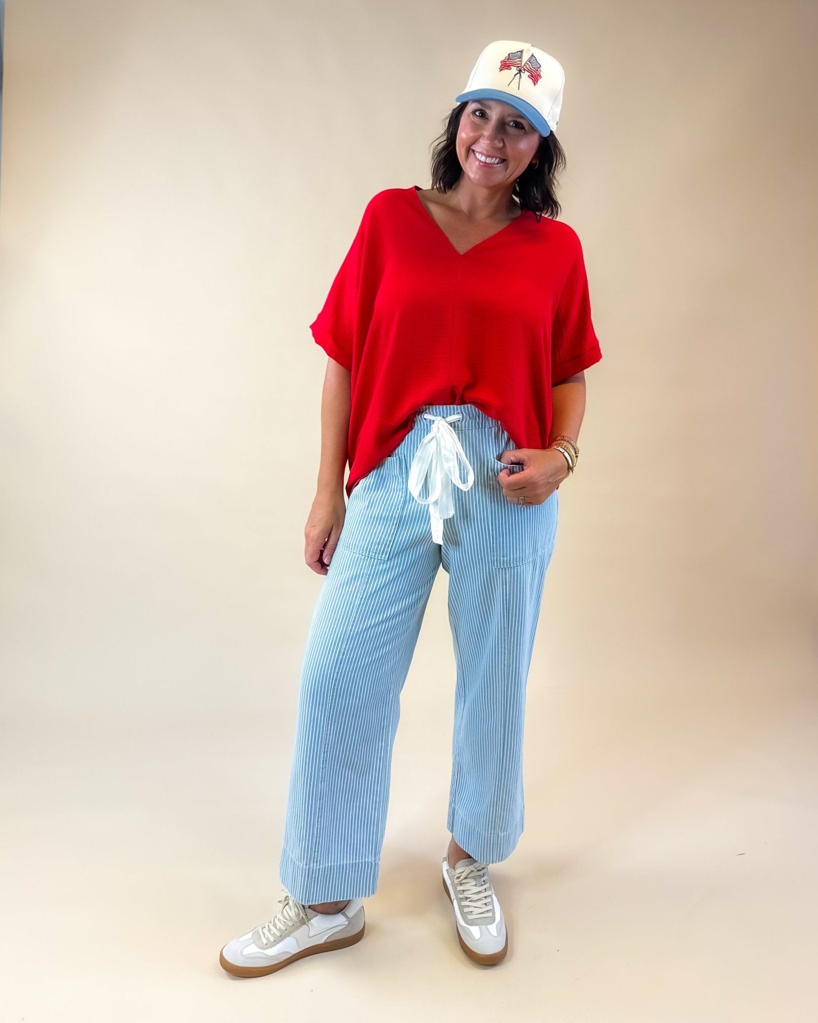 Seaside Stripe Drawstring Pants - Jessi Jayne Boutique