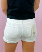 Polished & Poised White High Rise Tummy Control Shorts - Jessi Jayne Boutique