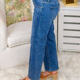 Risen Clean Line Crop Straight Jeans - Jessi Jayne Boutique