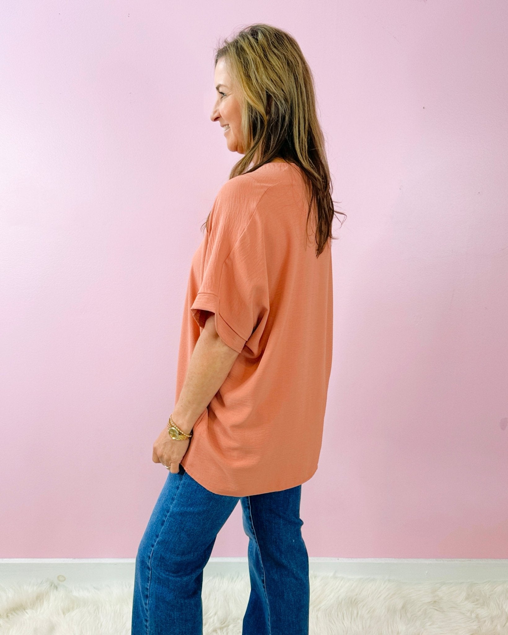 Effortless Flow V - Neck Top - Jessi Jayne Boutique