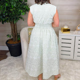 Soft Sage Zip - Front Midi Dress - Jessi Jayne Boutique