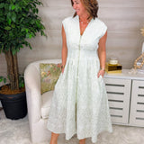 Soft Sage Zip - Front Midi Dress - Jessi Jayne Boutique