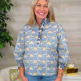 Artisan Bloom Contrast Floral Top - Jessi Jayne Boutique