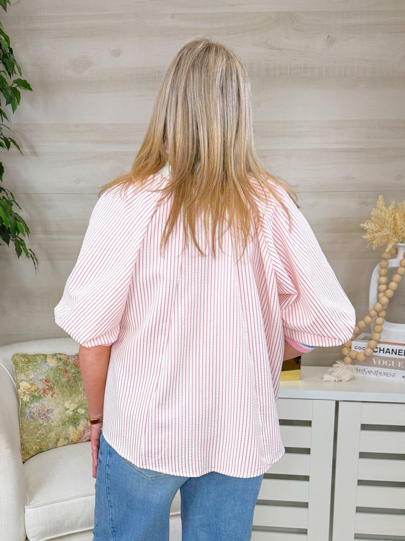 Cotton Candy Stripe Half - Zip Top - Jessi Jayne Boutique
