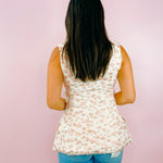 Blush Belle Jacquard Vest Top - Jessi Jayne Boutique