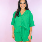 Palm Springs Button - Up Short Set - Jessi Jayne Boutique