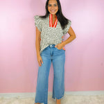 Wild Streak Popover Blouse - Jessi Jayne Boutique