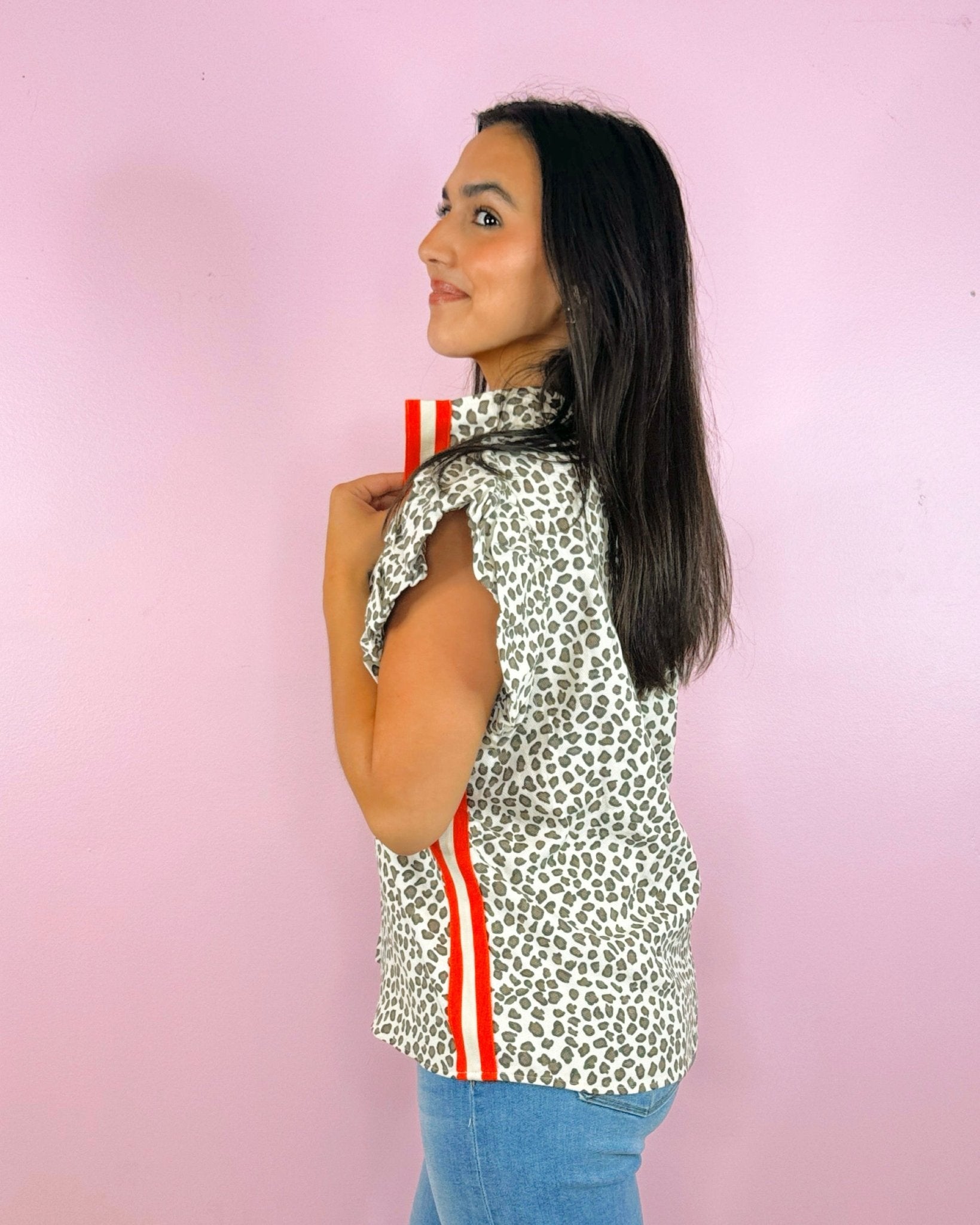 Wild Streak Popover Blouse - Jessi Jayne Boutique