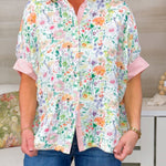 Pretty Things Floral Button - Down Blouse - Jessi Jayne Boutique