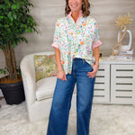 Pretty Things Floral Button - Down Blouse - Jessi Jayne Boutique