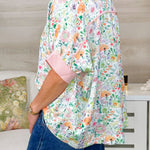 Pretty Things Floral Button - Down Blouse - Jessi Jayne Boutique