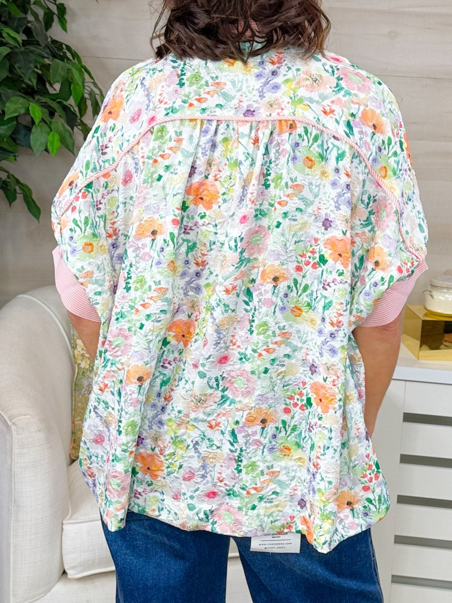 Pretty Things Floral Button - Down Blouse - Jessi Jayne Boutique