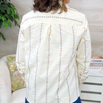 Lucky Stitch Button Down Blouse - Jessi Jayne Boutique