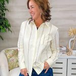 Lucky Stitch Button Down Blouse - Jessi Jayne Boutique
