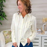 Lucky Stitch Button Down Blouse - Jessi Jayne Boutique