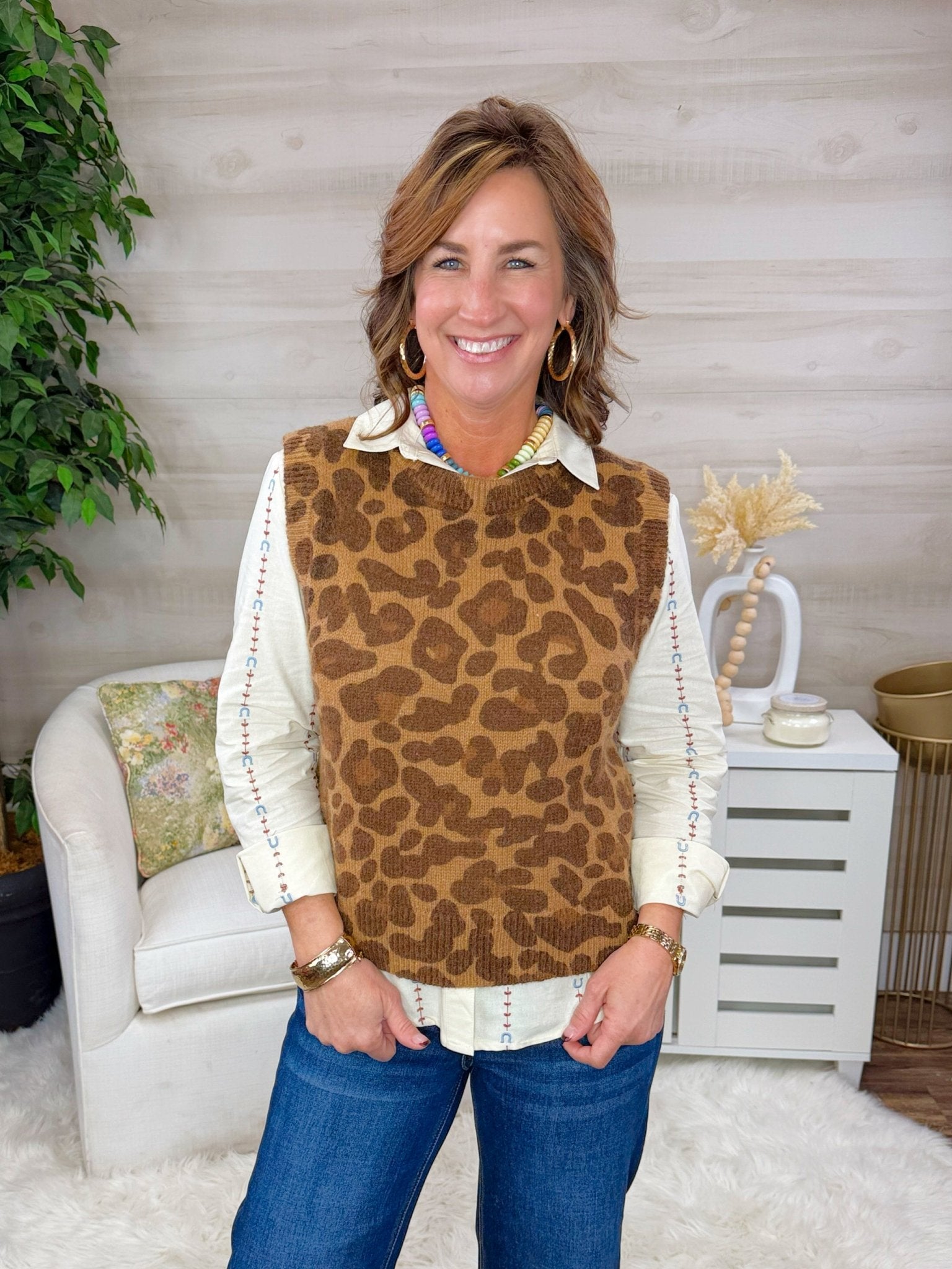 Wild Intentions Sweater Vest Top - Jessi Jayne Boutique
