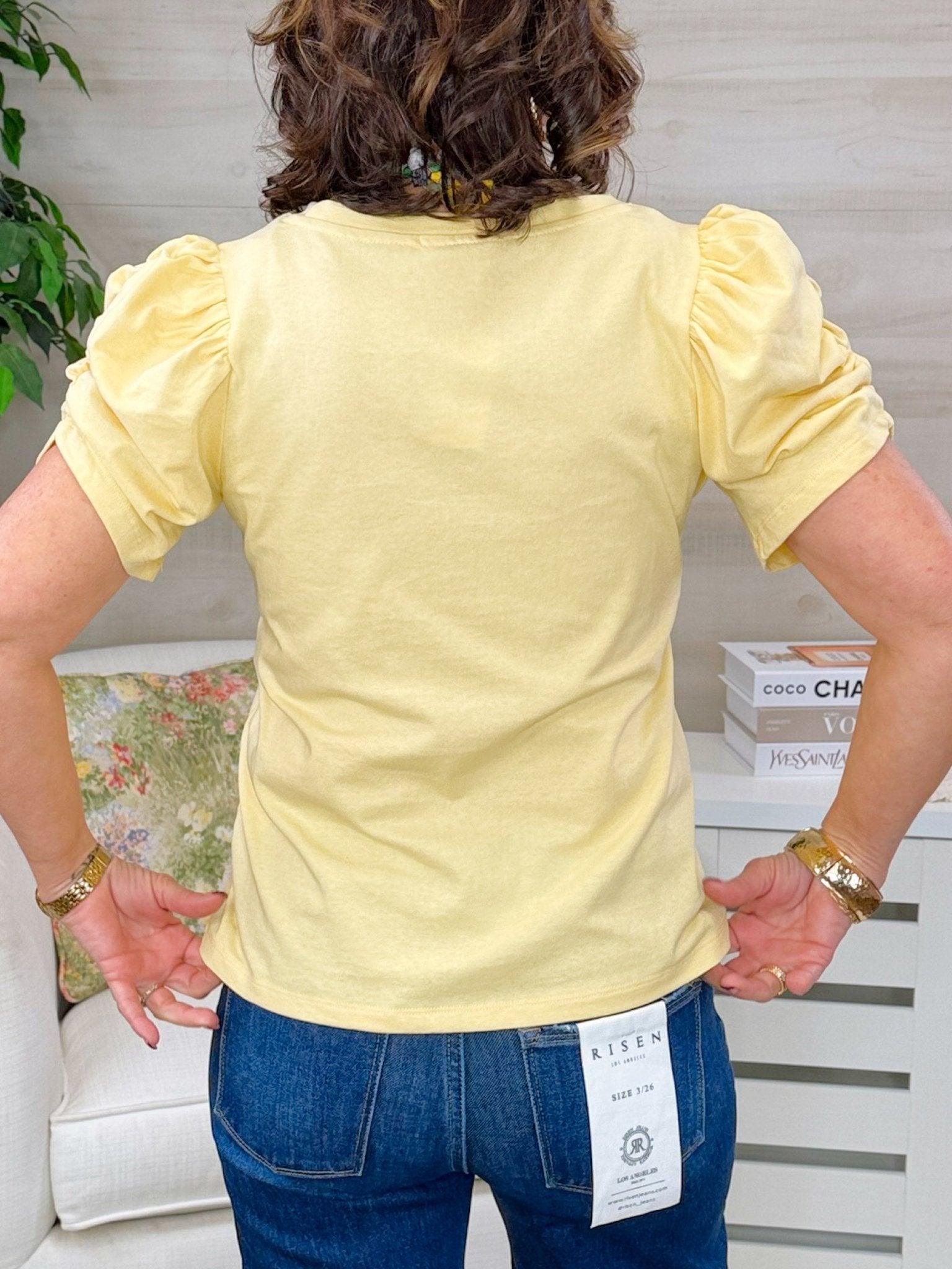 Sunlit Gathered Sleeve Cotton Top - Jessi Jayne Boutique