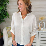 Soft Pinstripe Dolman Sleeve Top - Jessi Jayne Boutique