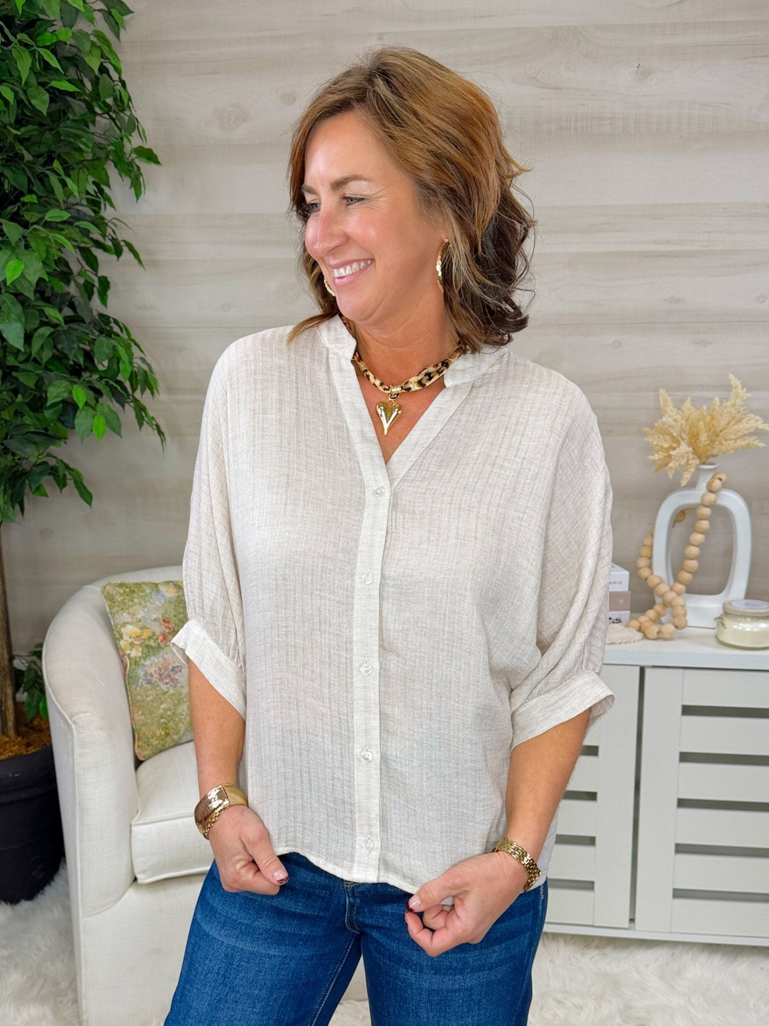 Soft Pinstripe Dolman Sleeve Top - Jessi Jayne Boutique