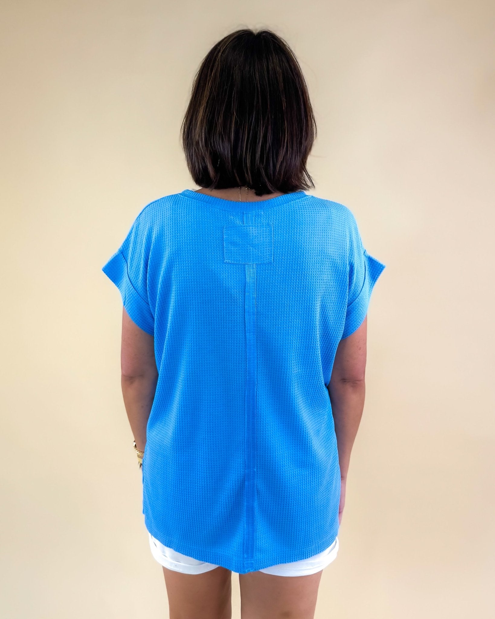The Chill Mode Waffle Knit Top - Jessi Jayne Boutique