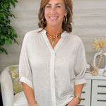 Soft Pinstripe Dolman Sleeve Top - Jessi Jayne Boutique