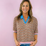 Confetti Pop Collared Knit Top - Jessi Jayne Boutique