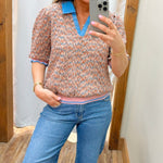 Confetti Pop Collared Knit Top - Jessi Jayne Boutique