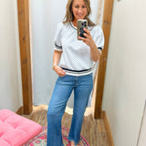 Sweetheart Varsity Knit Top - Jessi Jayne Boutique