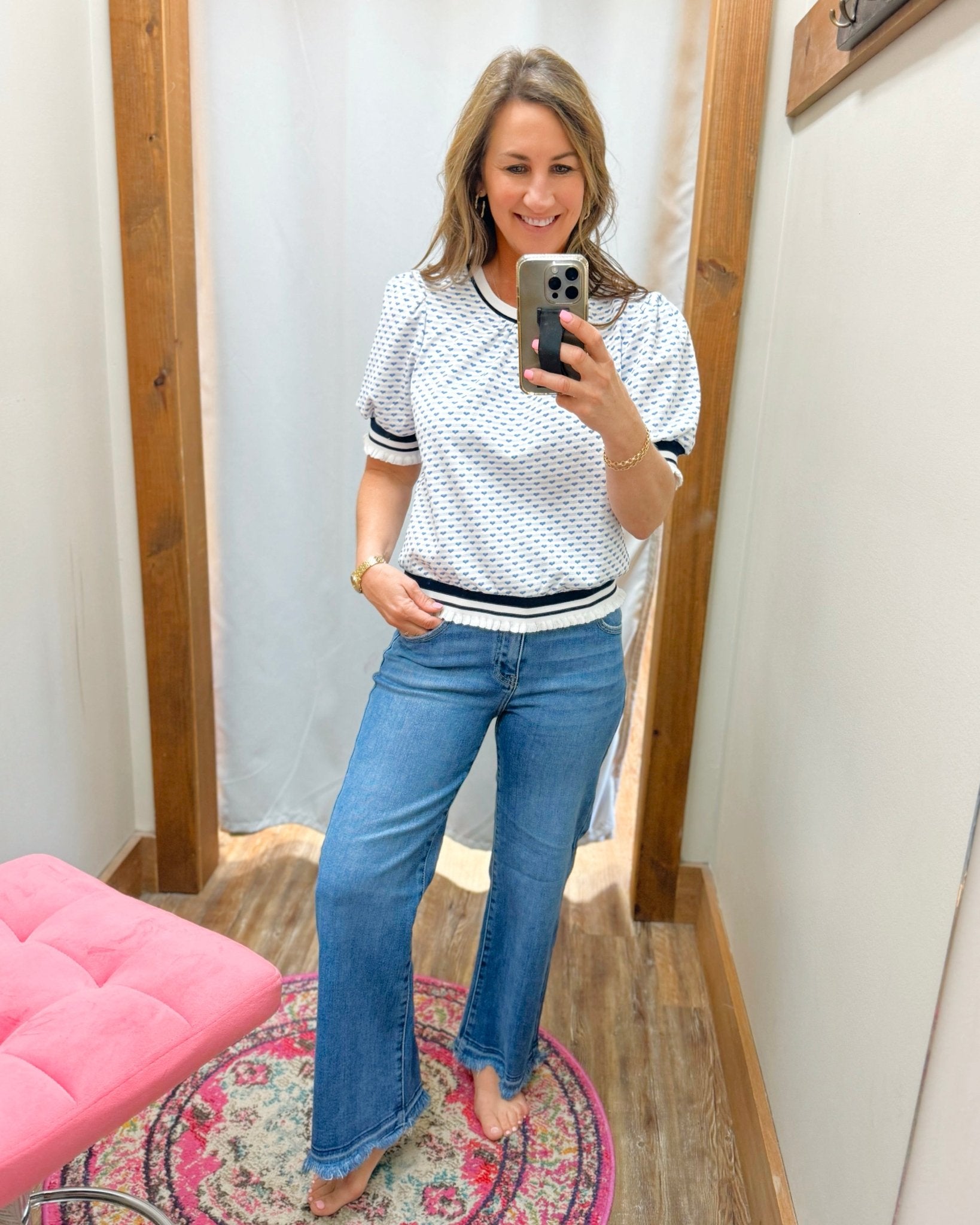 Sweetheart Varsity Knit Top - Jessi Jayne Boutique