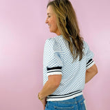 Sweetheart Varsity Knit Top - Jessi Jayne Boutique