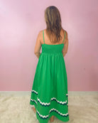 Ric Rac Palm Parade Midi Dress - Jessi Jayne Boutique