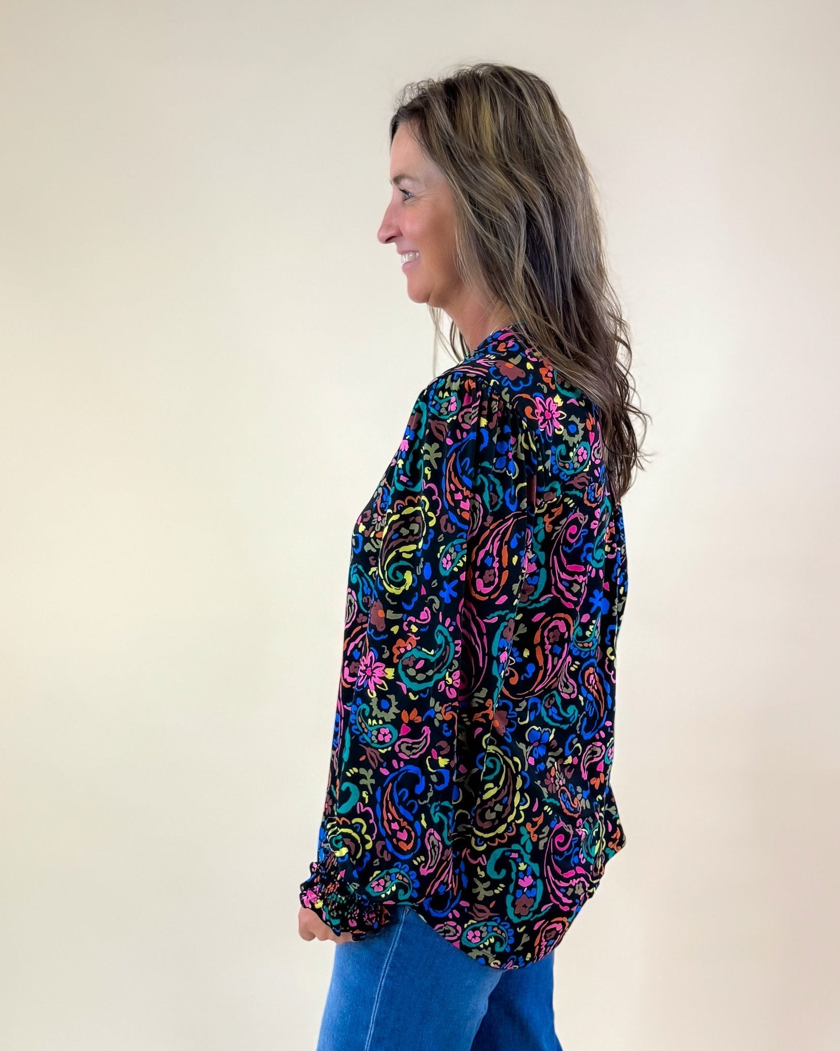 Kaleidoscope Garden Smock Top - Jessi Jayne Boutique