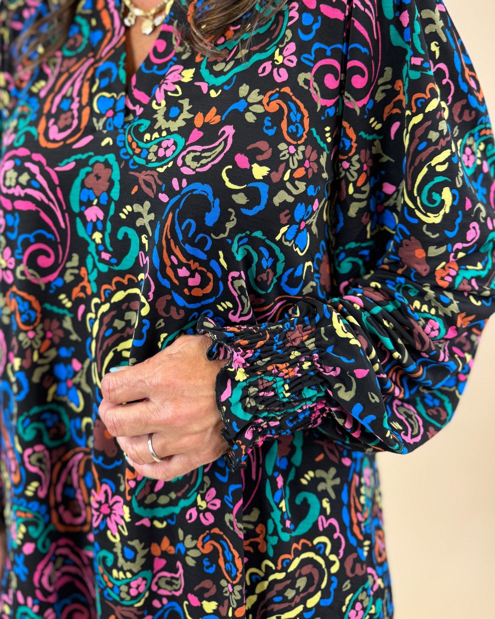 Kaleidoscope Garden Smock Top - Jessi Jayne Boutique