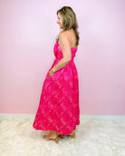 Regal Romance Strapless Pleated Midi Dress - Jessi Jayne Boutique